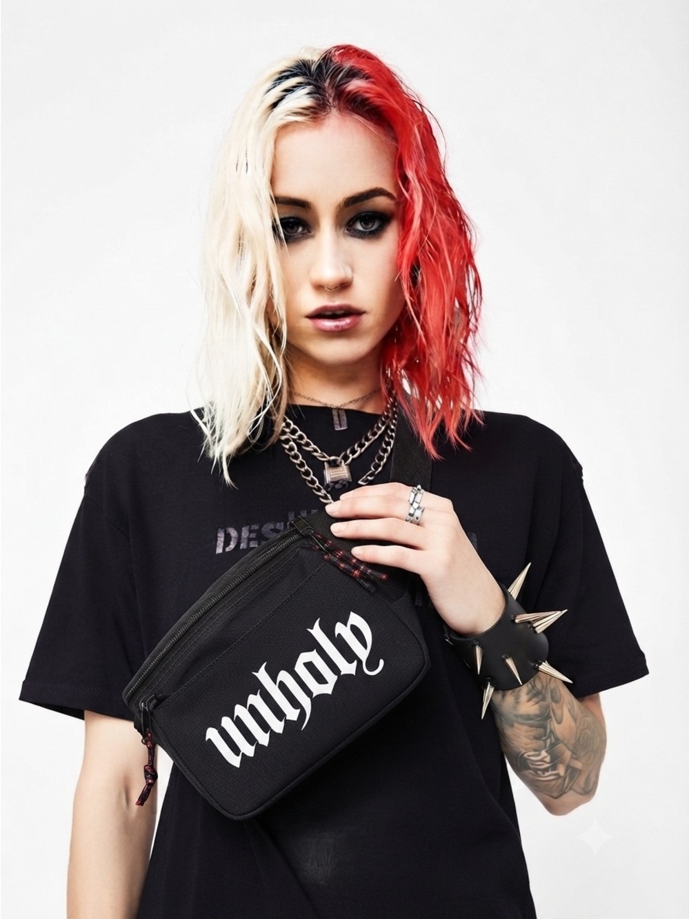 Blackcraft Cult Unholy Black Canvas  Fanny Pack/Crossbody Gothic Grunge Bag